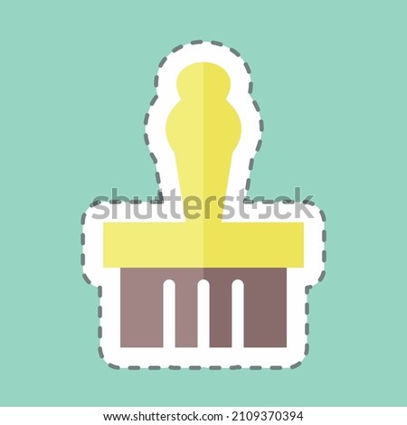 Sticker Monument Display, Line Cut - Simple illustration, Good for Prints , Announcements, Etc