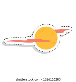 Sticker of a moon icon. Halloween season icon - Vector