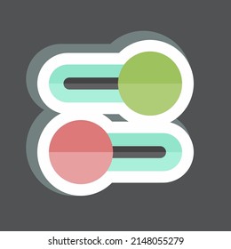 Aufkleber mehrerer Schalter. geeignet für Web-Interface-Symbol. einfaches Design bearbeitbar. Designvorlage, Vektor. einfache Symbolillustration