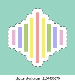 Sticker Music Indicator I, Line Cut - Simple illustration, Good for Prints , Announcements, Etc