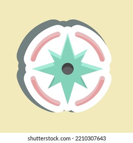 Navegación de pegatinas. adecuado para el símbolo Startup. diseño simple editable. vector de plantilla de diseño. ilustración simple