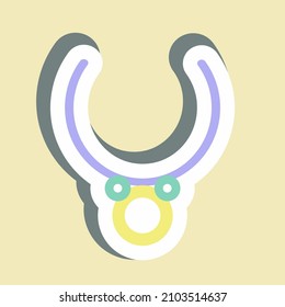 Sticker Neckalce - simple illustration, good for prints , announcements, etc