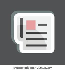 Sticker News paper. suitable for Education symbol. simple design editable. design template vector. simple symbol illustration