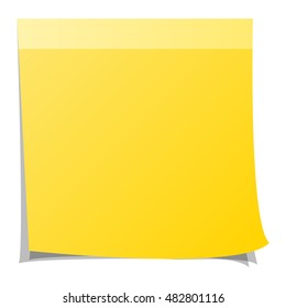 Sticker and note paper sheet sticky isolated on white background vector illustration