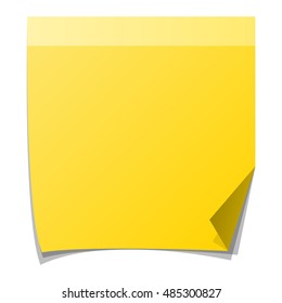 Sticker and note paper sheet sticky isolated on white background vector illustration
