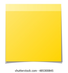 Sticker and note paper sheet sticky isolated on white background vector illustration