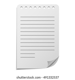 Sticker note paper vector illustration.