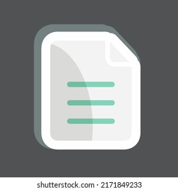 Sticker Notes. suitable for Mobile Apps symbol. simple design editable. design template vector. simple symbol illustration