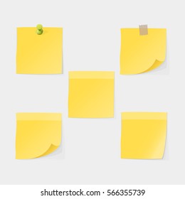 Ilustración vectorial de notas adhesivas.