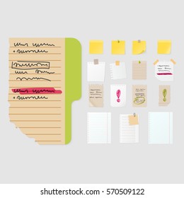 Sticker notes vector illustration.