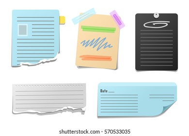 Sticker notes vector illustration.