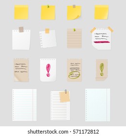 Sticker notes vector illustration.