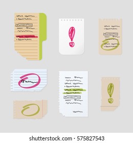 Sticker notes vector illustration.