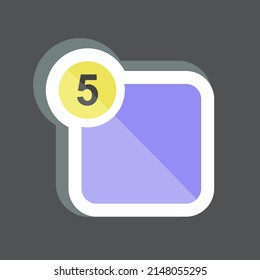 Sticker Notification. suitable for web interface symbol. simple design editable. design template vector. simple symbol illustration