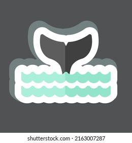 Sticker Oceans. suitable for Community symbol. simple design editable. design template vector. simple symbol illustration