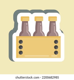 Sticker Octoberfest. suitable for education symbol. simple design editable. design template vector. simple illustration