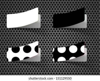 sticker on a background of iron