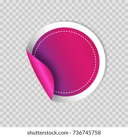 Sticker on background of squares. Vector illustration