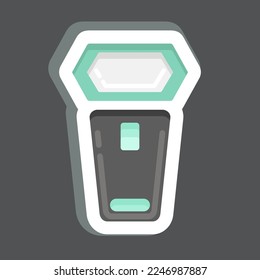 Sticker On Camera Lighting. related to Photography symbol. simple design editable. simple illustration