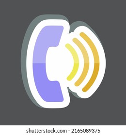 Sticker On-going Call. suitable for Education symbol. simple design editable. design template vector. simple symbol illustration