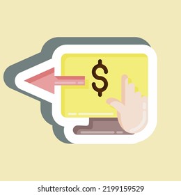 Sticker Online Banking. suitable for education symbol. simple design editable. design template vector. simple illustration