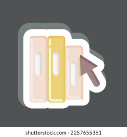 Sticker Online Library. related to Education symbol. simple design editable. simple illustration