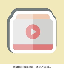 Sticker Online Video. related to Hobbies symbol. design editable