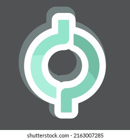 Sticker Open Connection. suitable for Community symbol. simple design editable. design template vector. simple symbol illustration