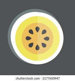 Sticker Orange Slice. suitable for Spa symbol. simple design editable. design template vector. simple symbol illustration