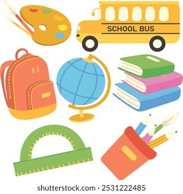 sticker pack school hand drawn