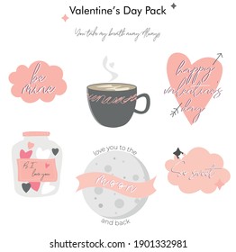 Sticker pack for Valentine's Day