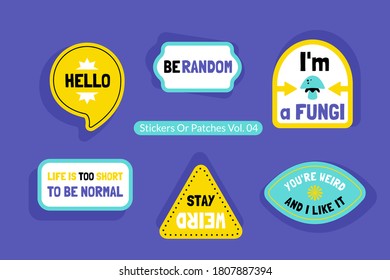 Sticker Pack Vol 04. Stand out with stickers. Trendy design. Multi purpose template.