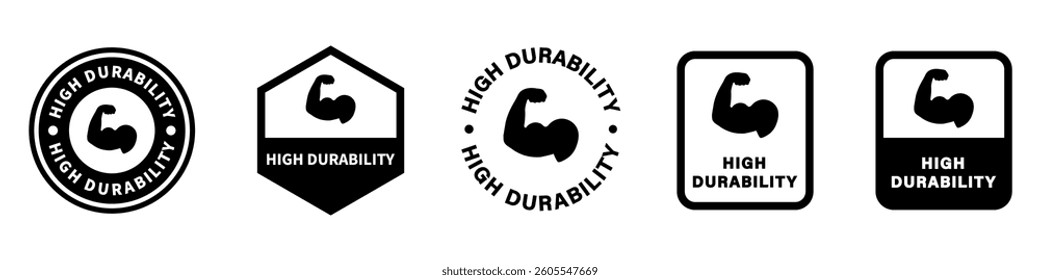 Sticker for packaging labeling - High Durability. Vector isolated on white.
