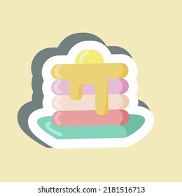 Panqueque adhesivo. adecuado para la granja Bee. diseño simple editable. vector de plantilla de diseño. ilustración simple