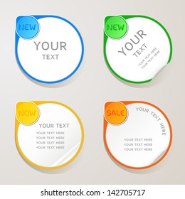 Sticker paper colors set