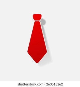 Sticker paper products realistic element design illustration tie