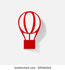 Sticker paper products realistic element design illustration Balloon
