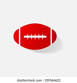 Sticker paper products realistic element design illustration ball football