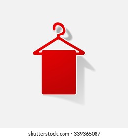 Sticker paper products realistic element design illustration towel
