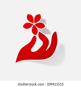 Sticker paper products realistic element design illustration hand