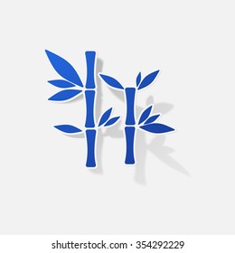 Sticker paper products realistic element design illustration bamboo