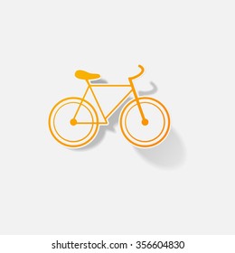 Sticker paper products realistic element design illustration bike