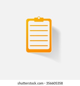 Sticker paper products realistic element design illustration notebook