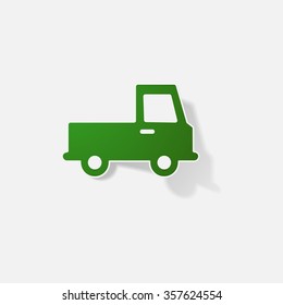 Sticker paper products realistic element design illustration car
