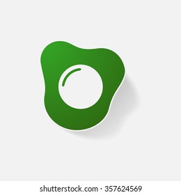 Sticker paper products realistic element design illustration egg