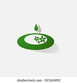 Sticker paper products realistic element design illustration Oil Spa