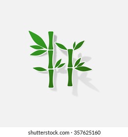 Sticker paper products realistic element design illustration bamboo