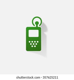 Sticker paper products realistic element design illustration transceiver