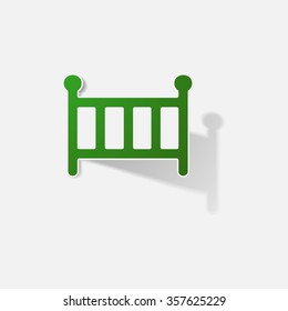 Sticker paper products realistic element design illustration 