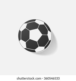 Sticker paper products realistic element design illustration soccer ball